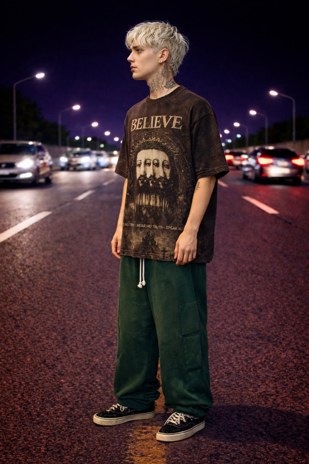 Believe “See No Truth” Gothic Graphic Tee