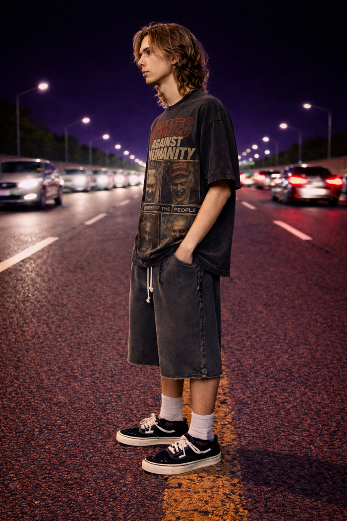 Crimes Against Humanity Vintage Graphic Tee