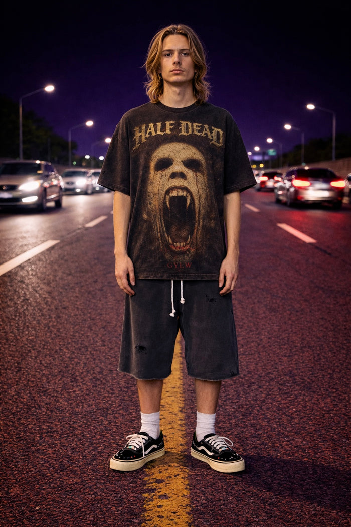 Half Dead Horror Graphic Tee