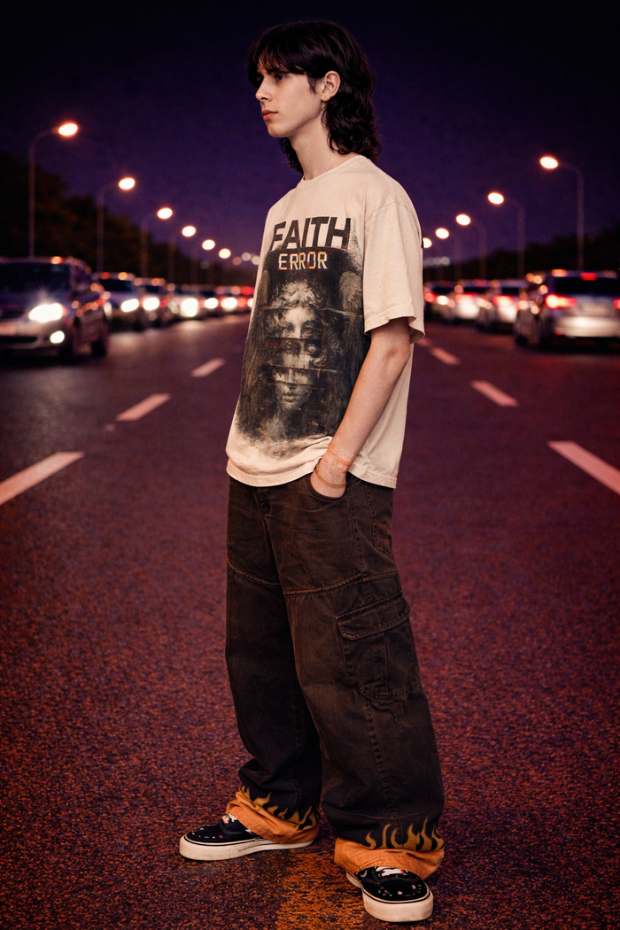 Faith Error Angel Glitch Graphic Tee