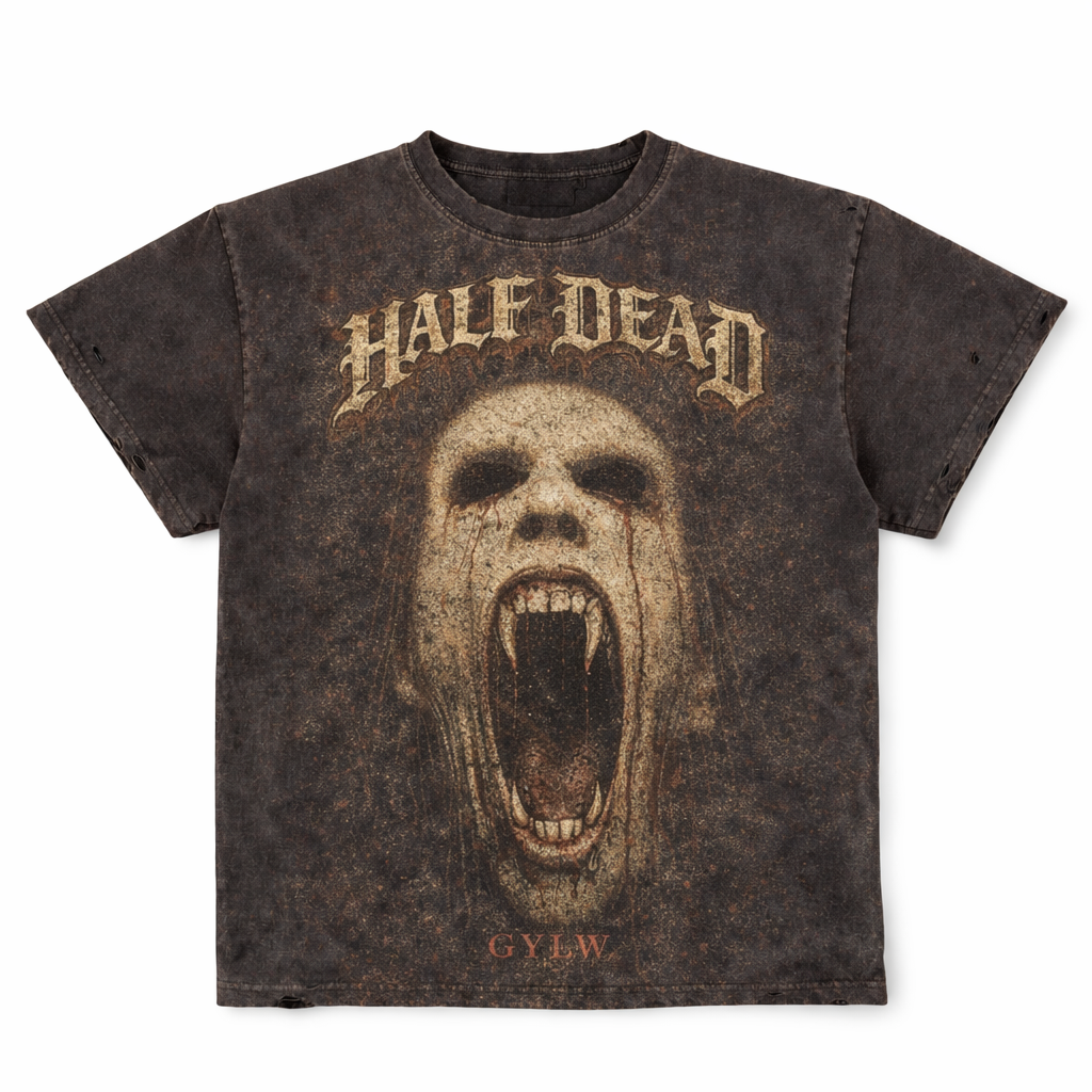 Half Dead Horror Graphic Tee