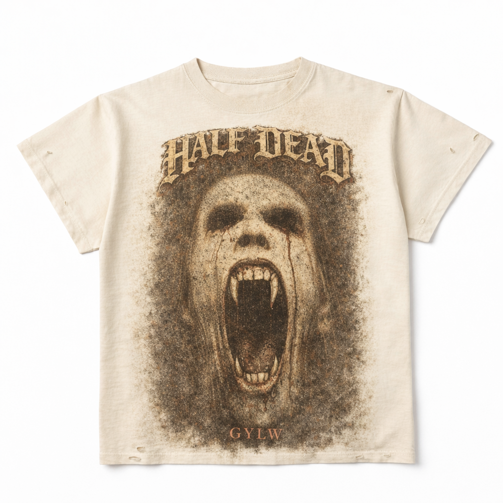 Half Dead Horror Graphic Tee